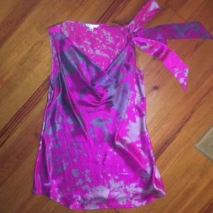 CAbi Blouse with Tie Strap On One Shoulderv